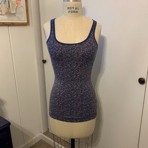 Deep Blue Floral Tank Top